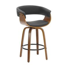 Banqueta Betim Base Madeira Preto - Rivatti