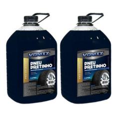 2 Pneu Pretinho Brilhoso Roda Concentrado Carros Automotivo - Vonixx