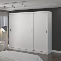 Guarda Roupa Casal 3 Portas de Correr 4 Gavetas 1902 Foscarini Branco