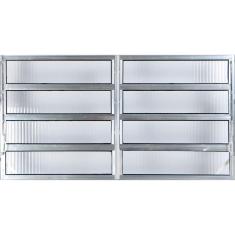 Janela Basculante de Alumínio Duplo 0,60x1,20 Brilhante