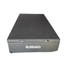 Cama Box Baú Casal Blindado Linhão Preto Com Pistão A Gás