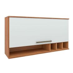 Armário Aéreo para Cozinha 1 Porta Basculante Evolution Plus Freijó/ Off-White