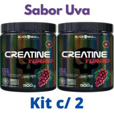 Kit 2X Creatina Monohidratada Creatine Turbo Black Skull 300g - Energi
