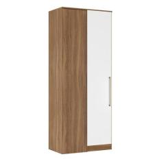 Guarda Roupa Modulado Irlanda Canto Reto Amêndola/Branco - Demartêz, A