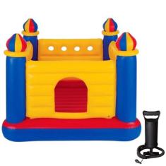 Pula pula inflável castelo encantado intex 2 crianças até 54kg 174x174