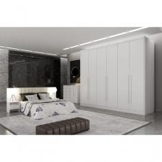 Guarda Roupa Casal 6 Portas 8 Gavetas - Maldivas-branco - Móveis Horizonte