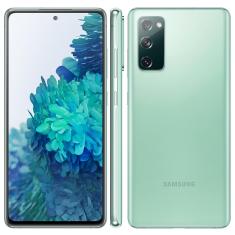 Smartphone Samsung Galaxy S20 FE Cloud Mint 128GB, 6GB RAM, Tela Infinita de 6.5”, Câmera Traseira Tripla, Android 11 e Processador Octa-Core
