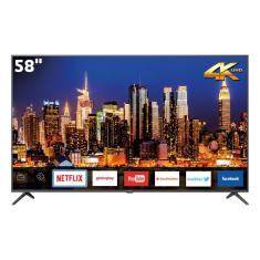 Smart TV LED 58" UHD 4K Philco PTV58F80SNS com Netflix, Dolby Audio, Wi-fi, HDR, Processador Quad-Core, Entradas HDMI e USB