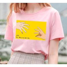 Camiseta Anime Banana Fish Yaoi Rosa Claro - Hippo Pre