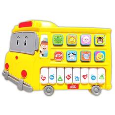 Piano Infantil Teclado Com Sons De Bicho Ônibus Animal Criança
