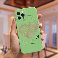 Capa de silicone para iPhone 11 12 Pro XS MAX X XR 7 8 Plus Cute Candy Matte Soft Cover, GreenMF, C4616, For 11 Pro Max.