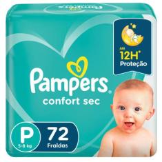 Fralda Pampers Confort Sec Super P 72 Tiras