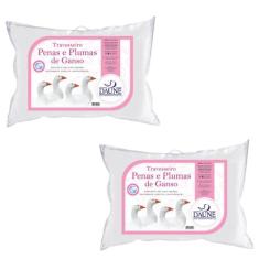 Kit 2 Travesseiros 95% Penas e 5% Plumas - Macio - Daune