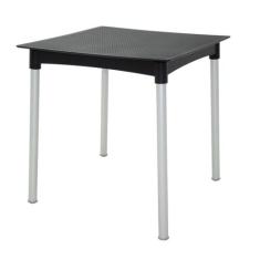 Mesa Tramontina Laura Rattan 70 cm em Polipropileno Preto com Pernas d