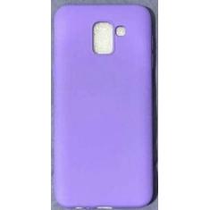 Capa Capinha Case Samsung Galaxy J6 Silicone Aveludado - CC, Lilás Esc