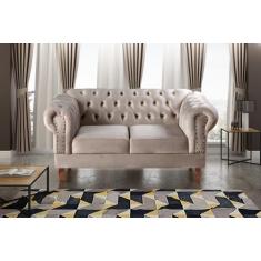 Sofá 2 Lugares Decoração Sara Recepção Dom Pedro Chesterfield - BELLA 