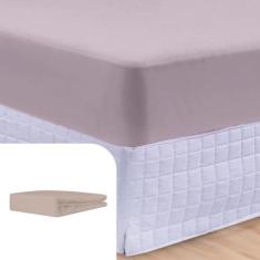 Lençol Elástico Nude Malha 100% Algodão Fio 30/1 Penteado - Bella Enxo