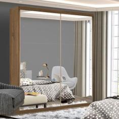 Guarda Roupa 2 Portas De Correr E 3 Espelhos Minastex