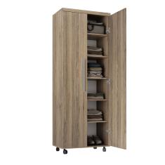 Armário Multiuso 2 Portas Com 5 Prateleiras 1305 Ilan Castanho