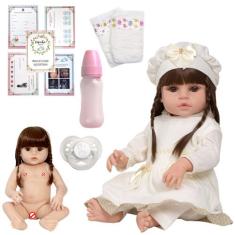 Boneca Estilo Reborn Realista Menina Com Vários Acessórios - Cegonha R