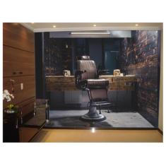 Papel De Parede Barbearia Cadeira Retrô 3D Brb05 - Você Decora