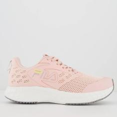 Tênis Fila Compass Feminino Rosa e Branco-Feminino