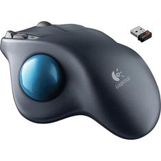 Logitech Mouse Trackball sem fio M570, Cinza escuro, 1 3/4"w x 5 3/4"d x 3 3/4"h