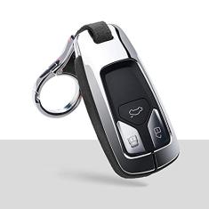 TPHJRM Capa de chave de carro em liga de zinco, capa de chave, adequada para Audi 2016 2017 A4L Q7 TT TTS ALL