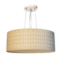 Lustre Pendente Recorte  C pula Bege  40x15 2e27 Bivolt