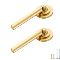 Evionlin Pacote com 2 puxadores de latão escovado sólido puxador puxador de lágrima design pendurado para armários gaveta porta móveis decorativos parafusos incluídos