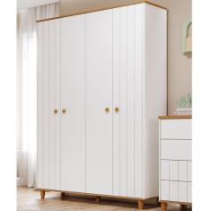 Guarda Roupa Infantil 4 Portas 4 Gavetas Lívia Permobili