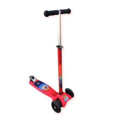 Patinete 3 Rodas Funny Racing Com Freio E Ajuste De Altura - Vermelho 