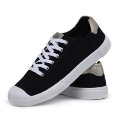 Tenis Feminino Star Casual Carmina Morana Super Leve, Preto com dourad