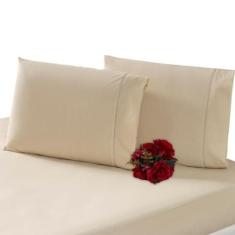 Jogo Lençol Casal Padrão 3 Peças 200 Fios 100%algodão Percal - INGRID 