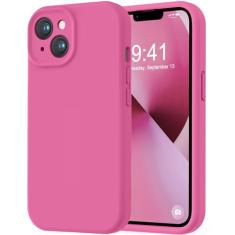 LOVE 3000 Capa projetada para iPhone 13, silicone premium com [proteção da câmera] [forro de microfibra macio antiarranhões] capa protetora à prova de choque para iPhone 13 mulheres, homens e meninas