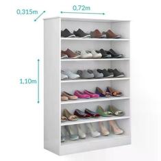 Armário Multiuso Sapateira Bella Branco - Phoenix Baby