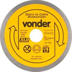 Vonder, Disco De Corte Diamantado, 110 Mm, Contínuo, Para Porcelanato, Xld.