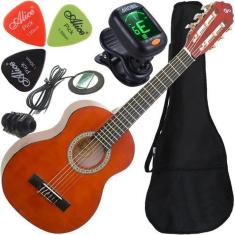 Kit Violão Infantil Eletroacústico Nylon Nr Natural Giannini