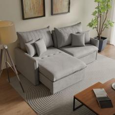 Sofá Cama Retrátil e Reclinável 220cm Colibri CabeCasa MadeiraOriginal