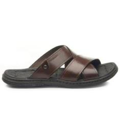Chinelo Pegada Masculino Couro 131285 38/43-Masculino