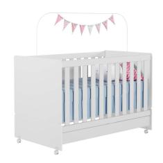 Berço Americano Mini Cama Encanto Cor Branco - Peternella Móveis