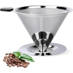 Filtro De Café Coador Inox 103 Grande Reutilizável Pour Over
