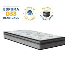 Colchão Espuma D33 Pillow In Anjos Ortosleep Solteiro 88x188x18cm