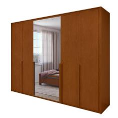 Guarda Roupa 6 Portas C/ Espelho Easy Space Frassino Lopas