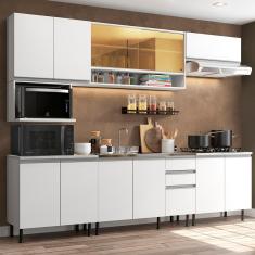 Cozinha Completa Genova Armário e Balcão Branco Madesa