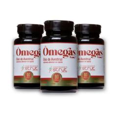 3x oleo de avestruz strut 90 caps omega 3 6 7 9 - Genuinamente Strut, 