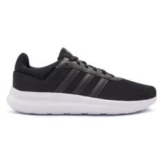 Tênis Adidas Unissex Lite Racer 4.0 Corrida, Preto, Branco, 38