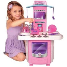Nova Big Cozinha Infantil Completa Big Star, Rosa