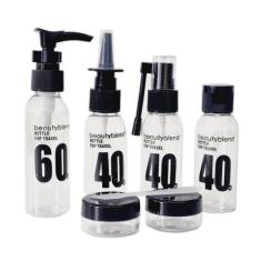 Kit Viagem 6 Peças Frasco Shampo Perfume Condicionador Creme - Beautyb