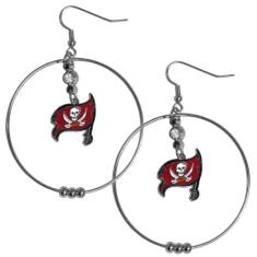 Brincos de argola de 5 cm Siskiyou NFL, Team Color, One Size